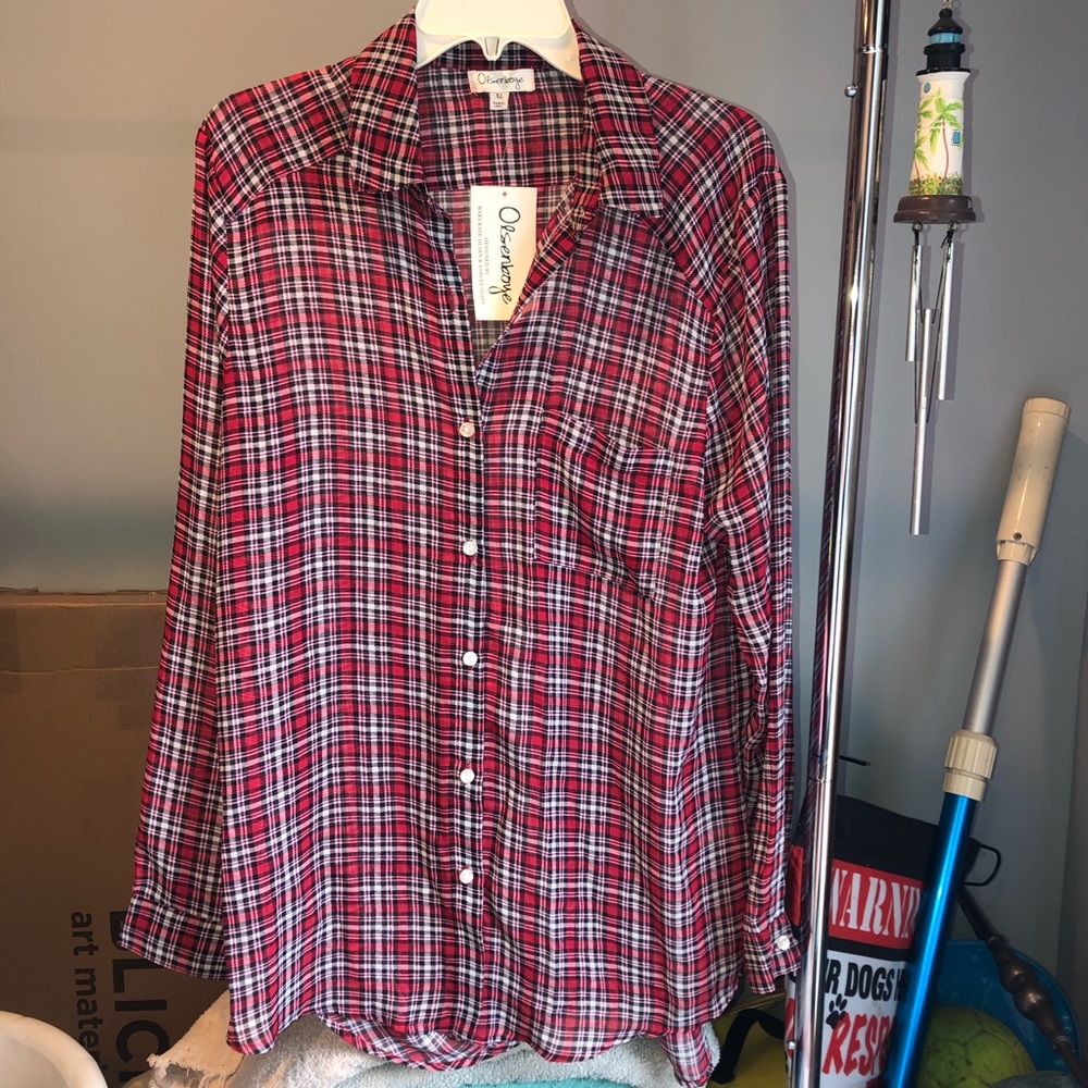 Red plaid shirt